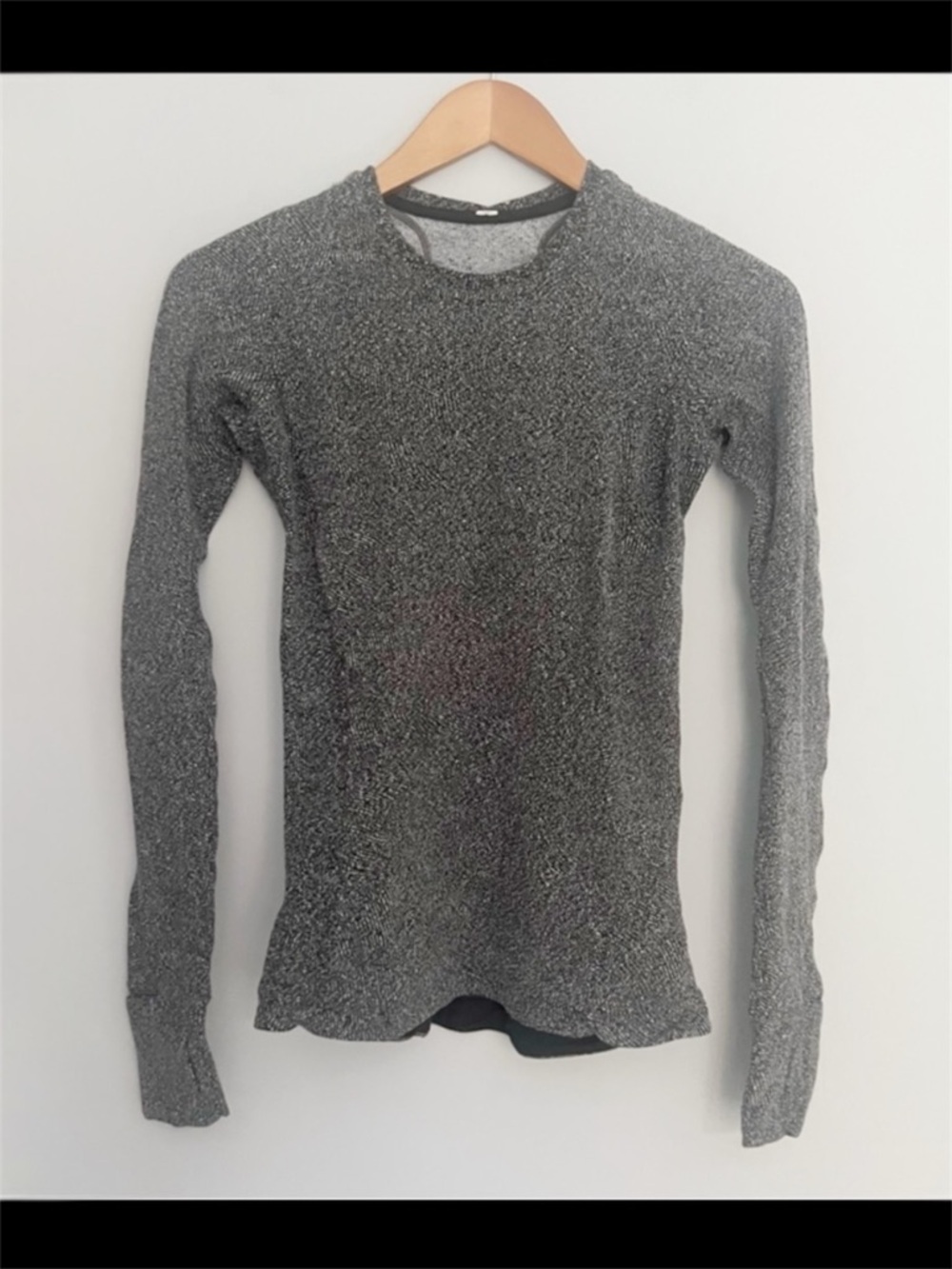 Lululemon Runderful Long Sleeve Rush Jacquard Black White Size 4